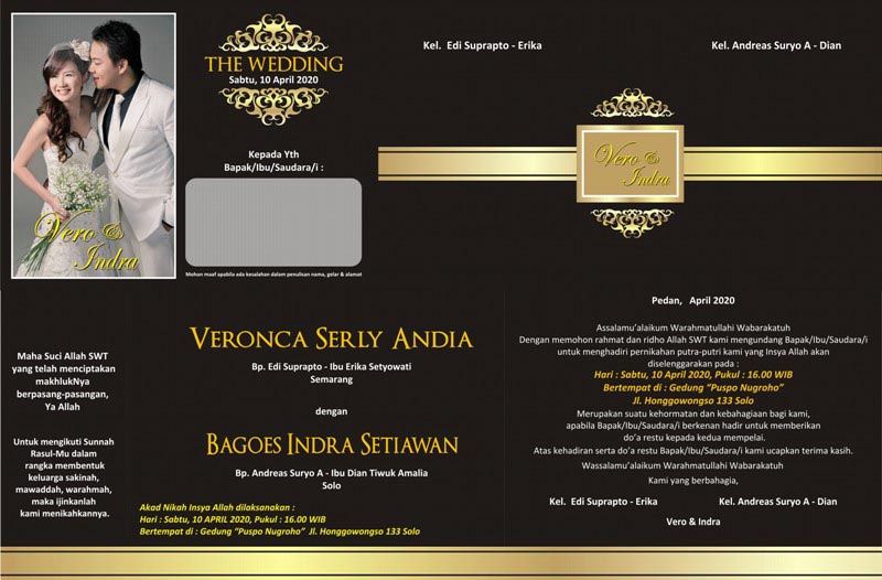 Download desain undangan pernikahan pormat cdr